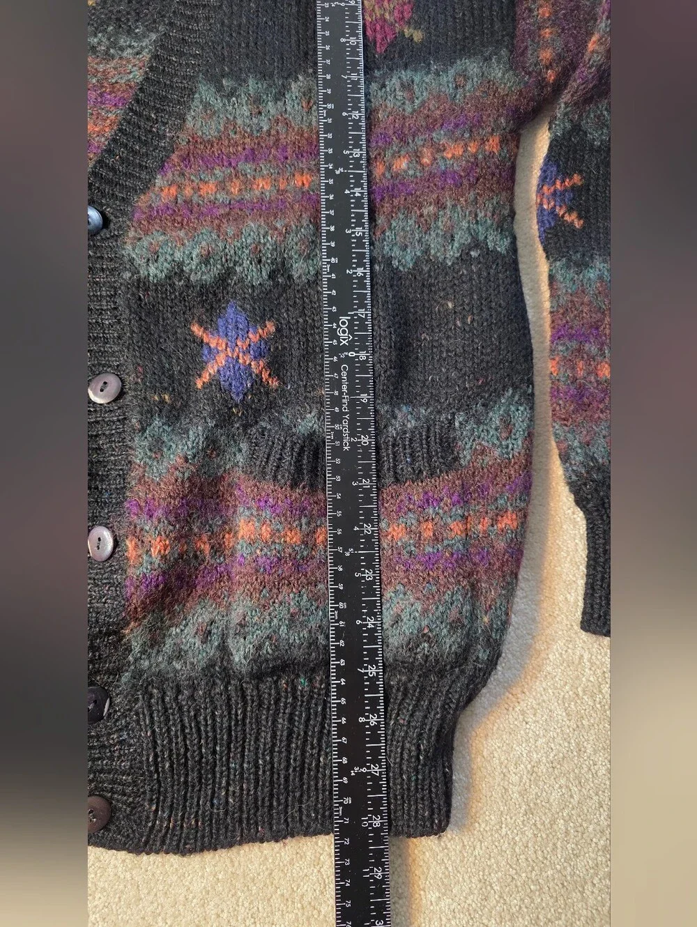 Vintage Tricots St. Raphael Cardigan Sweater New Wool Nordic Academia Mens XL